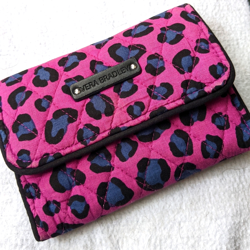 Vera Bradley wallet purse animal print maroon